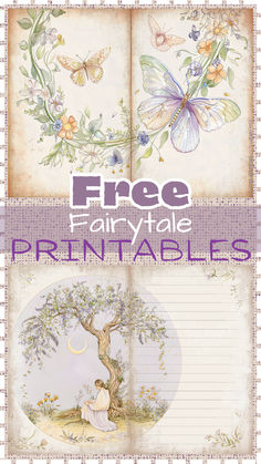 the free fairy tale printables for children's books and crafts is shown