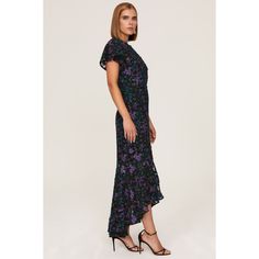 Black floral lace (100% Polyester). Hourglass. Short sleeves. Crewneck. Back zipper closure. 56" from shoulder to hemline. Imported. Formal Lace Midi Dress With Floral Print, Formal Lace Floral Print Midi Dress, Fitted Floral Print Lace Evening Dress, Lace Floral Print Dress For Date Night, Date Night Lace Dress With Floral Print, Rent The Runway, Garden Inspired, Closet Designs, Floral Lace