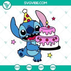 stitchy birthday cake svg file