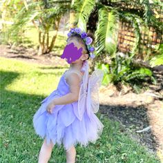 Excellent Condition The Headband Does Have A Flower Missing On The Side Length Is 22 Inches Shoulder 10 Inches Bust 20 Inches Waist 18 Inches Purple Fairy Costume, Birthday Fairy, Purple Fairy, Fairy Girl, Fairy Costume, Kids' Dresses, A Flower, Girl Outfits, Formal Dresses