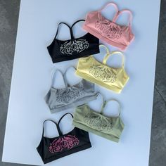 The sports bra’s are medium support & crafted out of a nylon spandex blend. Making them ultra-soft and comfortable for all different body shapes / sizes. They run true to size, and are available in size XS – 3XL. SPORTS BRAS FIT TRUE TO SIZE Model 1 size reference: Size L Bra // 6'4 185lbs 32" waist, 36DD Model 2 size reference: Size 3XL Bra // 6'0 280lbs 39" waist, DDDF Jiu Jitsu Gi, Belt Accessories, Sports Bras, Weight Lifting, Body Shapes, Sports Bra, Black Pink, Sweatpants, Spandex