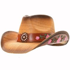 PRICES MAY VARY. SIZING – ONE SIZE: Fits From 21 1/8 to 23 (Hat Size: 6 3/4 - 7 3/8 ) Inner Lining has an Elastic Sweat Band to fit Snug. Made of 100% Coated Straw Breathable and Comfortable: With a spacious crown and wide brim, these straw cowboy hats provide ample ventilation and comfort, even on hot days. The breathable material allows for air circulation, keeping your head cool and dry. Additionally, the sweatband inside the hat is soft and absorbent, wicking away moisture and reducing sweat Casual Hats For Western-themed Spring Events, Casual Spring Hats For Western-themed Events, Spring Rodeo Cap Hat, Retro Adjustable Hat For Rodeo, Retro Summer Hats For Country Events, Flat Brim Hats For Western-themed Spring Events, Pink Western Cap Hat, Western Style Pink Cap, Spring Adjustable Fit Flat Brim Hat