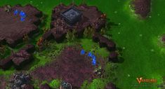 an aerial view of the terrain in world of warcraft