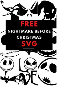 free nightmare before christmas SVGs for cricut Nightmare Before Christmas Stencil, Nightmare Before Christmas Font, Nightmare Before Christmas Tree, Merry Christmas Font, Christmas Fonts Free, Nightmare Before Christmas Tattoo, Christmas Svgs, Nightmare Before Christmas Decorations