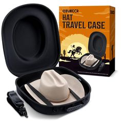 PRICES MAY VARY. Travel All Over with Your Favorite Hats: This cowboy hat and cap holder provides you with peace of mind when you're traveling for vacation, business, or a weekend getaway; It's designed to store and protect your cowboy, fisherman, fedora, panama, tweed, or straw hats against damage, moisture, and dust Plenty of Space but Easy to Carry: Our cowboy hat storage case is lightweight and measures a manageable 18 x 15.5 x 7 inches with a raised bottom, so it can store up to 2 hats; Als Cowboy Hat Storage, Closet Storage Accessories, Cap Holder, Tweed Hat, Hat Holder, Hat Organization, Hat Storage, Travel Hat, Luggage Strap