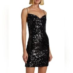 Nwot Wayf Womens Black Sequin Slip Spaghetti Strap Party Dress Medium New Without Tags Retail $99 The Midnight Slipdress From Wayf Features A Body-Con Silhouette Embellished With Sparkling Sequins. A Cowlneck And Cross-Back Spaghetti Straps Finish This Sleek Style. Features: - Cowlneck - Cross-Back Spaghetti Straps - 95% Polyester/5% Spandex - Lined Approx Measurements: Chest (Pit To Pit Is Half): 36" Length: 37" Bundle For Additional Savings Clt16056781satewrhh-08/23 T23 #Womens #Clothing #Ward Evening Mini Dress With Sequins And Spaghetti Straps, Sequin Cocktail Dress With Spaghetti Straps, Sleeveless Sequin Dress For Evening Date Night, Holiday Party Sequin Dress With Spaghetti Straps, Sleeveless Sequin Dress For Date Night Evening, Sleeveless Sequin Dress For Date Night, Sequin Cocktail Dress With Spaghetti Straps For Party Season, Flirty Sequin Dress With Spaghetti Straps For Party Season, Holiday Night Out Dress With Sweetheart Neckline