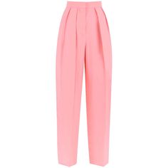 Stella Mccartney Tailored Trousers In Viscose And Linen Blend Twill, Cut To A Loose Fit With Double Front Pleat. It Features A Zip Fly With Hidden Hooks, Side Slash Pockets And Rear Welt Pockets. The Model Is 177 Cm Tall And Wears A Size It 40. Material: 69% Vi 31% Li. Made In: Bulgaria. Color: Pink. Collection: Spring - Summer 2023. Sku: 640064 3bu382. Modecraze Is An Online Platform That Offers The Best Designer Products From Europe To Customers All Over The World. Our Exclusive Partnerships W Elegant Pink Silk Bottoms, Pink Silk Evening Pants, Elegant High Waist Pink Pantsuit, Grey Slacks, Slacks Trousers, Slacks For Women, Satin Trousers, Business Pants, Pink Collection