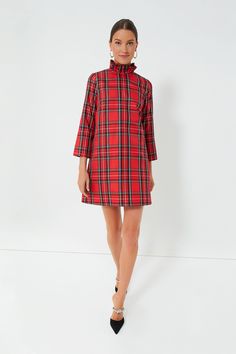 Royal Stewart Tartan Daphne Dress Plaid Dress Outfit, Tuckernuck Dress, Tartan Plaid Dress, Royal Stewart Tartan, Daphne Dress, Stewart Tartan, Dresses Royal, Holiday Party Outfit, Winter 2024