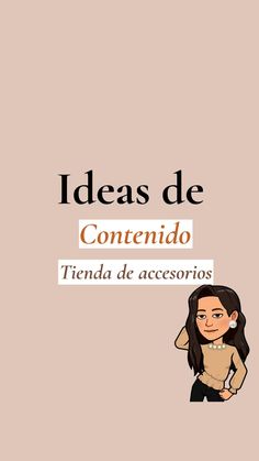 a woman with her hand on her head and the words ideas de contendo