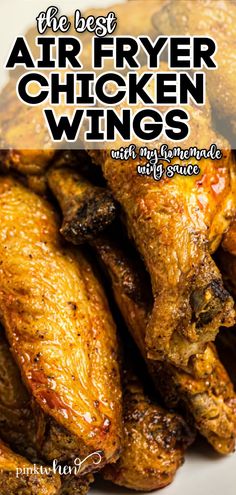 the best air fryer chicken wings with only three ingredients in each wing and one on top