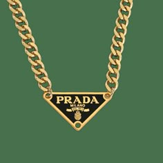 Vintage Prada pendant on a gold curb chain necklace. Repurposed from authentic Prada bag. Luxury Gold Cartier Necklaces, Luxury Yellow Gold Necklaces, Luxury Pendant Charm Necklaces With Chain, Luxury Gold Chain Medallion Necklace, Luxury Gold Chain Necklace With Medallion, Vintage Gold-plated Tarnish-resistant Charm Necklaces, Vintage Gold-plated Tarnish-resistant Charm Necklace, Vintage Gold Plated Tarnish Resistant Charm Necklace, Gold Medallion Necklace With Chain