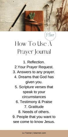 a notepad with the words how to use a prayer journal