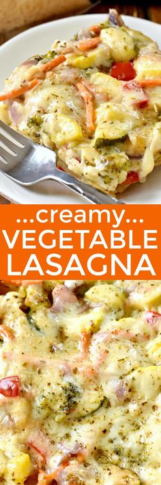 this creamy vegetable lasagna is an easy and delicious side dish for any meal