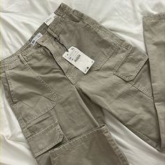 Zara Size 02 Zara Cargo Joggers, Zara Mid-rise Cargo Pants With Pockets, Zara Mid-rise Bottoms With Pockets, Zara Mid-rise Bottoms With Cargo Pockets, Zara Khaki Cargo Pants, Zara Khaki Cargo Pants With Pockets, Zara Beige Straight Leg Cargo Pants, Zara Beige Cargo Bottoms, Zara Beige Cargo Pants With Pockets