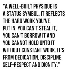 a black and white quote with the words,'a well - built physique is