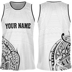 the front and back of a white basketball jersey