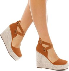 Elevate your style with our Suede Wedge Ankle Strap Closed Toe Sandals. The sleek design and supportive ankle strap will make you stand out while keeping your feet comfortable. With a wedge heel for added height and a closed toe for protection, these sandals are the perfect combination of fashion and function. Heel measures approximately 3.9 inches, platform height approximately 1.3 inches. Front suede faux leather upper with cotton & linen canvas in back Espadrilles wedges,closed toe platform s Trendy Closed Toe Wedge Sandals With Wrapped Heel, Wedge Sandals With Heel Strap For Vacation, Trendy Ankle Strap Wedge Sandals With Heel Loop, Adjustable Wedge Heels With Wrapped Heel, Trendy Adjustable High Heel Wedge Sandals, Adjustable Wrapped Wedge Heels, Trendy Medium Width Wedge Sandals With Heel Strap, Trendy Ankle Strap Wedge Sandals, Casual Wedge Sandals With Heel Loop