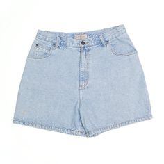 Item is in good used condition. > Size: S > Waist Size: 30" > Inside Leg: 4" > Rise: 13" > Hem: 13" 90s Denim Blue Jean Shorts, 90s Style Denim Blue Jean Shorts, 90s Light Wash Jean Shorts For Streetwear, 90s Style Cotton Straight Leg Shorts, 90s Style Straight Leg Cotton Shorts, 90s High Rise Denim Jean Shorts, 90s High Rise Blue Jean Shorts, Light Wash 90s Style Denim Bottoms, 90s Light Wash Denim Bottoms