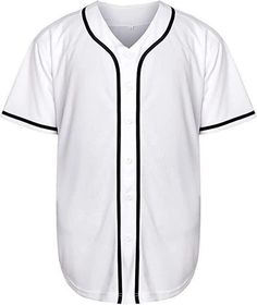 100% Polyester White Jersey is a great sublimation option.  Button up White or Black Baseball jersey  Lightweight  Loose fit Short sleeve  **ALL JERSEYS ARE UNISEX IN SIZE** White Jersey, Baseball Jersey, Baseball Jerseys, Workout Shorts, Sport Fitness, Button Up, Loose Fitting, Digital Art, Baseball