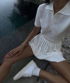 Cute Vacation Outfits, Beach Party Outfits, Corporate Outfits, Tennis Fashion, Tennis Clothes, Fashion Lookbook, Tennis Skirt