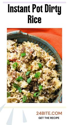 instant pot dirty rice recipe in a bowl