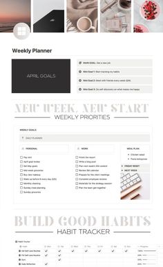 weekly notion template Aesthetic Weekly Planner Template, University Notion, Aesthetic Weekly Planner, School Template, Happy New Week, Small Business Planner, Weekly Planner Template, Dashboard Template, Social Media Planner