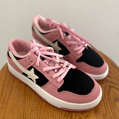 Women’s Pink Star Sneakers (Similar To Nikes) Size 5.5 (Eur 36) Brand New (Never Worn) (No Flaws) Super Cute Looks And Fits Similar To Nike Af1s I’m Always Open To Offers And Questions! Bundle To Save On Shipping! Nike, Air Force One, Shadows, Dc Shoes, Sneakers Adidas, Puma, Converse, Vans Pink Skate Shoes For Streetwear, Pink Sneakers For Streetwear, Pink Star Sneakers, Pink One Star Converse, Pink Fade-resistant Sneakers For Streetwear, Cheetah Print Shoes, Slip On Tennis Shoes, White Fashion Sneakers, Light Up Sneakers