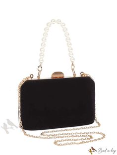 Bird in Bag - Womens Mini Evening Bag with Decorative Pearl Accents Rectangular Travel Bags With Pearl Handle, Rectangular Travel Bag With Pearl Handle, Elegant Portable Satchel For Evening, Elegant Everyday Portable Box Bag, Elegant Everyday Box Bag, Elegant Everyday Use Box Bag, Daily Use Clutch Bag With Pearl Handle, Elegant Portable Bags For Everyday, Elegant Portable Bags For Everyday Use