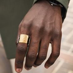 5/8 inch wide brass ring with a hammered texture Available in sizes 7, 8, 9, 10, 11, 12 & 13 Available in 14k gold or rhodium (silver) plated. Made in the USA Gold Vermeil Jewelry, Wide Ring, Hypoallergenic Jewelry, Wide Rings, Vermeil Jewelry, Handcrafted Rings, Demi Fine Jewelry, Solid Gold Jewelry, Brass Ring