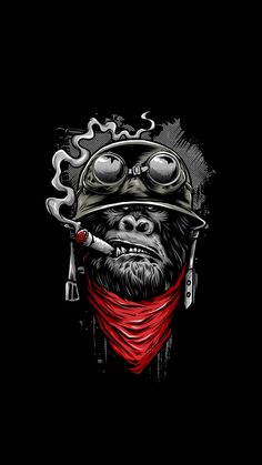 Gorillas Art, Gorilla Tattoo, Monkey Wallpaper, Lion Artwork, Cartoon Character Tattoos, Black And White Art Drawing, Monkey Art, Graffiti Murals