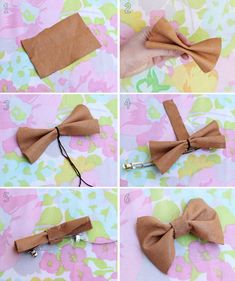 how to make a bow tie out of brown paper