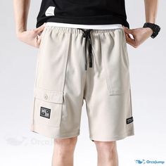 OrcaJump - Loose-Fit Quick-Dry Basketball Shorts - Breathable and Comfortable Sports Casual Pants Leisure Short Pants With Built-in Shorts, Casual Beige Pants With Built-in Shorts, Casual Pants For Outdoor Activities In Summer, Khaki Shorts For Outdoor Activities, Casual Khaki Pants With Built-in Shorts, Khaki Short Pants For Outdoor Activities, Khaki Sports Bottoms With Cargo Pockets, Casual Shorts With Drawstring For Outdoor Activities, Khaki Outdoor Pants With Built-in Shorts