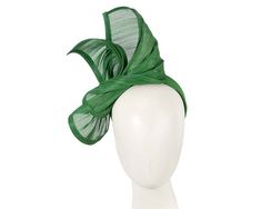 Made from real silk abaca, this masterpiece is hand-crafted to perfection by our experienced milliners in Melbourne. Green racing fascinator to go with your spring racing outfit. Please allow couple of days for creation of your fascinator.  Made in Australia  Real silk abaca  Stylish, elegant design  Comfortable headband Summer Sinamay Headpiece For Races, Green Evening Fascinator, Adjustable Green Evening Fascinator, Green Fitted Fascinator For Races, Green Adjustable Fascinator For Formal Occasions, Green Fitted Fascinator For Kentucky Derby, Fitted Green Fascinator For Races, Green Summer Fascinator For Formal Occasions, Green Fitted Headpiece For Kentucky Derby