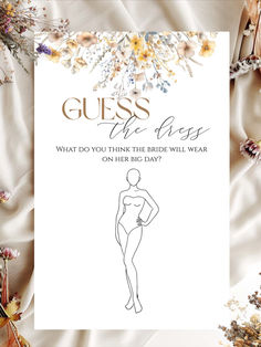 a card with the words guess on it and an image of a woman's body