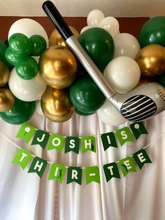 Golf Birthday Photo Backdrop and Balloon Garland Party Decor Backdrop Balloon Garland, 30th Birthday Party Themes, Golf Birthday Cakes, Backdrop Balloon, 30th Birthday Men, 30th Bday Party, 30th Birthday Themes