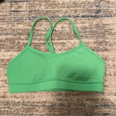 Never Worn, Brand New, No Tags Lime Green Casual Green Activewear For Relaxation, Sporty Green Activewear For Relaxation, Green Sporty Activewear For Relaxation, Lulu Shirts, Lulu Tops, Running Fits, Lululemon Shopping, Preppy Clothing, Running Bra