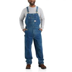 Loose Fit Denim Bib Overall | Father's Day Gifts Under $100 | Carhartt Mucking Stalls, Loose Fit Denim, Carhartt Overalls, Overalls Denim, Safety Clothing, Jumpsuit Jacket, Bib Overalls, Carhartt Mens, Denim Overalls