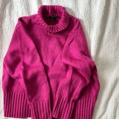 Anne Taylor Size S Turtle Neck Sweater In Magenta New Without Tags Never Worn Magenta Outfit, Magenta Sweater, Cheetah Clothes, Deep Winter, Different Outfits, Ann Taylor, Turtleneck Sweater, Dark Pink, Sweaters For Women