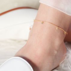 "Ankle bracelet, coin anklet, gold ankle bracelet , anklets for women, gold ankle bracelet, boho anklet, ankle bracelet boho, summer jewelry A beautiful dainty gold coin drop anklet bracelet simple and cute, perfect for everyday wear. Its a must have essential! D E T A I L S: * High quality 18K Gold Plated over Silver anti-tarnish * Size: 8\" - 9\" - 10\" + 1.5\" Ext * Circle: 3 mm aprox M A T E R I A L S: * 18K Gold Plated * All sourced from USA SIZE * Size: 8\" - 9\" - 10\" + 1.5\" Ext * If yo Dainty Gold Anklets For Festivals, Gold Ankle Strap Anklets For Summer, Elegant Adjustable Gold Anklets, Minimalist Gold Anklet With Adjustable Chain, Gold-plated Adjustable Anklets, Ankle Bracelets Boho, Pearl Ankle Bracelet, Coin Anklet, Silver Anklets Designs