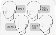 the instructions for how to draw an anime head