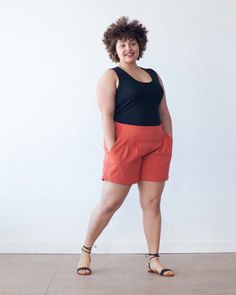 Emerson Pant / Short – True Bias Belly Button, Get Dressed, Cropped Pants, Short Pants, Chambray, Sewing Pattern