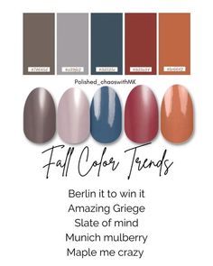 Fall Nail Sns Colors, Fall Tone Nails, Fall Palette Nails, Fall Skittle Nails, Color Palette Nails, Thanksgiving Nail Colors, Palette Nails, Fall Season Nails Colors, Thanksgiving Nails Color