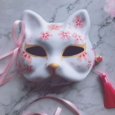 Color: without flowers Japanese Fox Mask, Mask Inspiration, Natsume's Book Of Friends, Halloweenský Makeup, Japanese Fox, Kitsune Mask, Plastic Mask, Cosplay Mask, Japanese Mask