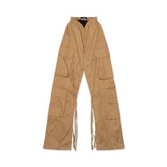 Stretch Brown Cargo Pants With Cargo Pockets, Beige Drawstring Bottoms For Streetwear, Beige Utility Bottoms With Drawstring, Brown Wide Leg Pants With Drawstring, Dark Khaki Pants, Flare Bottoms, Baddie Vibes, 130 Lbs, Lower Belly