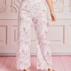 Elevate your bedtime routine with our beautiful Jaipur Toile printed PJs, where comfort and style meet pure love. These pajamas are made from 100% cotton and provide a gentle, loving caress perfect for lounging or drifting into a romantic dream-filled slumber. Top: 100% Cotton Scallop edge neckline and back Fine pleats for extra comfort and breathable elegance.  Bottoms: Scallop edge leg, elasticized back and flattering Flat front Cold Delicate Machine Wash Separately Do Not Bleach Do Not Tumble Romantic Dream, Spring Suit, Cap Sleeves Blouse, Brand Magazine, Nightwear Women, Scallop Edge, Artisan Gift, Flowy Pants, Gifts For New Mums