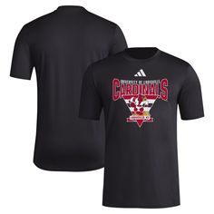 Boost your Louisville Cardinals fandom with this 2024 Locker Trilateral Pre-Game T-shirt from adidas. Its bold front-chest graphic highlights a vintage logo and your favorite school's location, while also imitating the look of mesh fabric for a timeless and stylish look. A classic crew neck cut completes the design, making this tee an essential pickup for any loyal Louisville Cardinals supporter. Adidas Logo T-shirt For Streetwear, Adidas Logo T-shirt For Sports Season, Adidas T-shirt With Logo For Sports Season, Adidas Logo T-shirt For Sports Events, Adidas Graphic Print T-shirt For Sports Events, Adidas Graphic T-shirt For Sports Events, Adidas T-shirt With Graphic Print For Sports Events, Adidas Logo Crew Neck T-shirt For Sports Season, Adidas Logo Graphic Tee For Sports