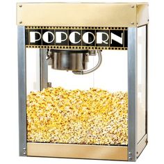 a popcorn machine with the word popcorn on it