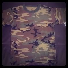 Basic Camo Short Sleeve Tee Shirt. Nwt Camouflage Boys Xl Casual Camouflage Shirt For Outdoor, Outdoor Multicolor Cotton Tops, Casual Camouflage Cotton Shirt, Casual Cotton Camouflage Shirt, Camouflage Cotton Shirt For Outdoor, Camouflage Graphic Print Tops For Outdoor, Camouflage Cotton Crew Neck Shirt, Outdoor Camouflage Cotton Shirt, Cheap Casual Camouflage T-shirt