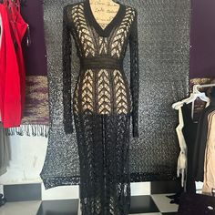 This Is Super Cute Perfect For The Evening Or Casual Perfect For Dinner. (Accepting Reasonable Offers)$$ Black Long Maxi Dress For Night Out, Elegant Black Maxi Dress As Beach Cover-up, Black Bodycon Dress For The Beach, Elegant Black Maxi Dress For Beach Cover-up, Black Fitted Maxi Dress For Beach Cover-up, Elegant Stretch Beach Cover-up Dress, Black Long Sleeve Maxi Dress Beach Cover-up, Black Long Sleeve Maxi Dress For Beach, Long Sleeve Black Maxi Dress For Beach