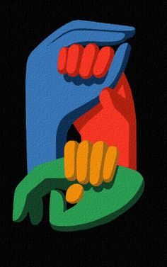 an image of a hand holding a blue and red object